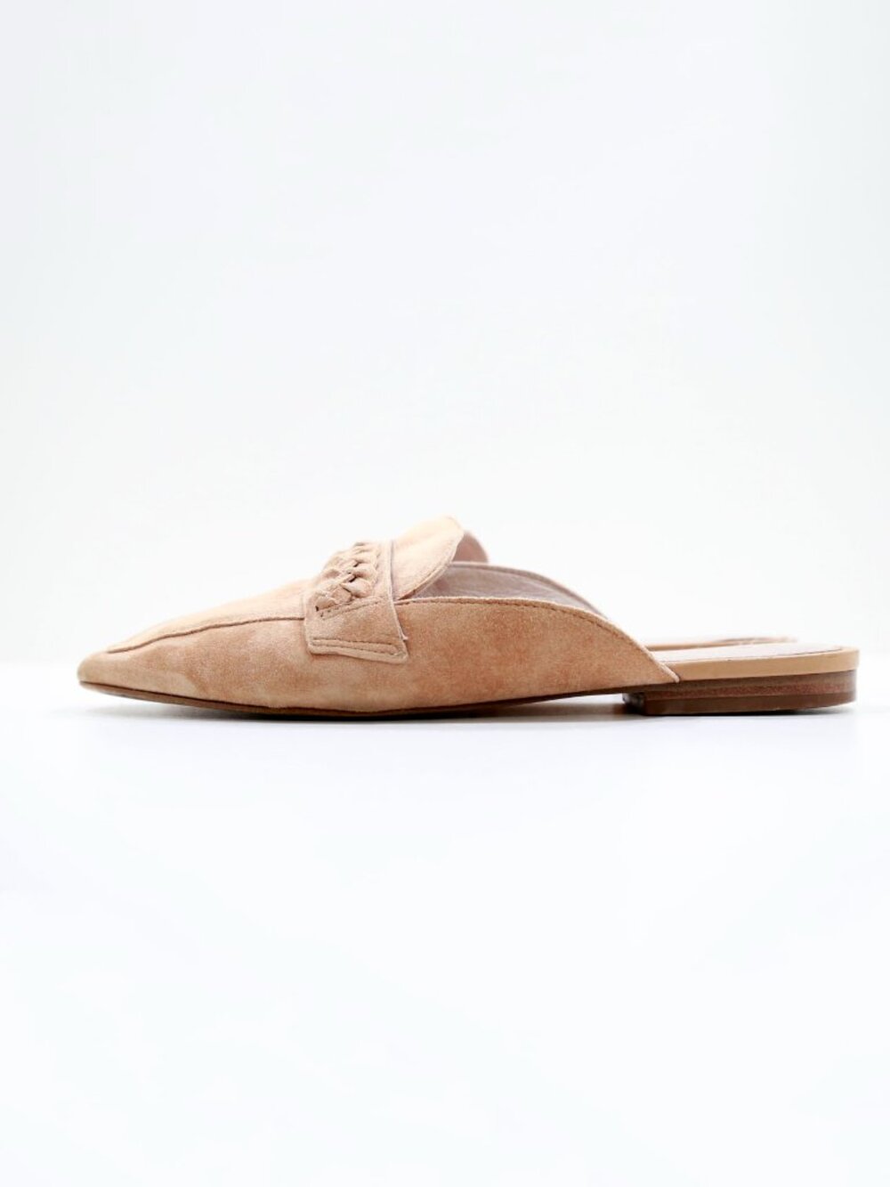 Gianni Bini Mckynlie Tan Suede Leather Lightweight Flat Mules - 7